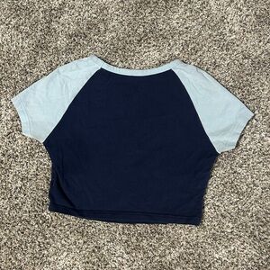 Baseball crop baby tee 💙